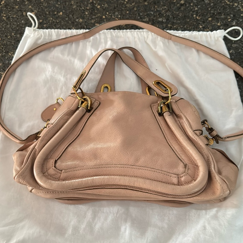 Authentic Chloe Paraty bag in blush pink. Medium size. This is very good price.